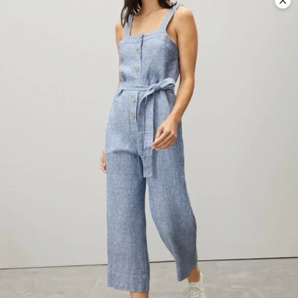 Everlane The Linen Picnic Jumpsuit - size 2 - Picture 1 of 11